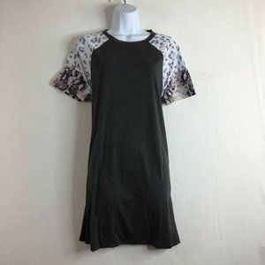 Amasoo Women's Black Short Sleeve Round Neck Tunic T Shirt Top Size Large